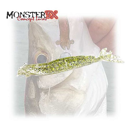 Isca Camarão Monster 3X X-Solid 8cm Cha Dourado 017 c/ 5 un.