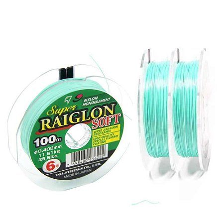 Linha monofilamento Super Raiglon Soft 0,405mm - 26,6 lbs - 100 m