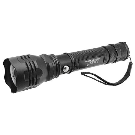 Lanterna JY-8870 Cree T6 c/ zoom e isqueiro eletrônico