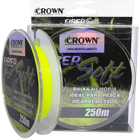 Linha Crown Fiber Soft Yellow 0,33mm 250m 22 libras - 9,9 kg
