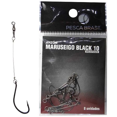 Anzol Pesca Brasil Maruseigo Black Encastoado 10 094102-un