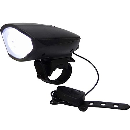 Farol lanterna de bike Luatek LK-025 c/ buzina recarregável USB
