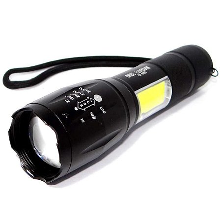 Lanterna de Led T6 Ecooda Ec-6080 Zoom e Luminária + bateria sobressalente