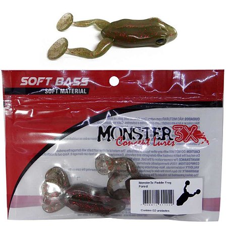 Isca Soft Monster Paddle Frog Florest c/ 2 un.