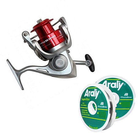 Molinete MS Novo Prisma 4000 FD + Linha Mono Araty Superflex Fumê 0,35mm  100m - Martinelli Pesca e Náutica - As melhores Ofertas do Ano em Pesca