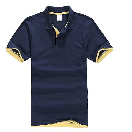 Polo Piquet Azul Marinho