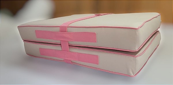 Colchão Dobrável Viés 1,90m x 80cm x 10cm Tecido Sarja Rei do Futon