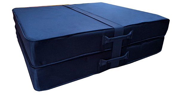 Dobrável de Espuma 1,90m x 80cm x 10cm Marinho Cinza