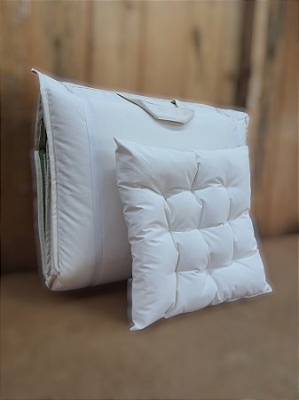 Colchonete Portátil Solteiro 1,90m x 65cm x 7cm  Branco Rei do Futon