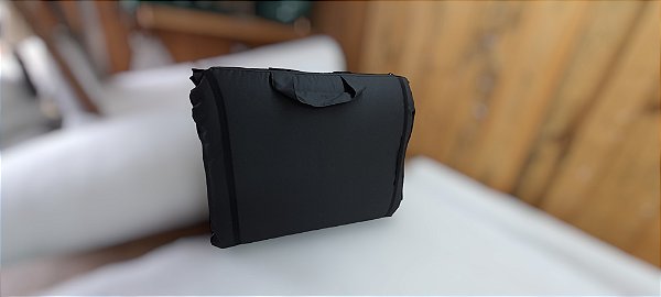 Colchonete Portátil Solteiro 1,90m x 65cm x 7cm  Preto Rei do Futon