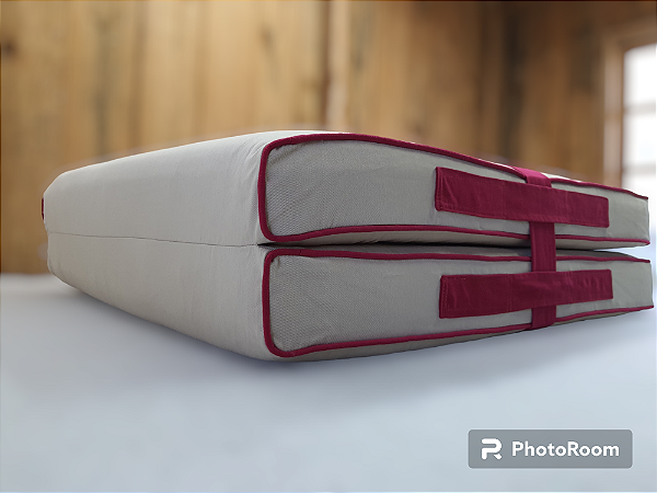 Colchão Solteiro Dobrável Confortável Cru Magenta Rei do Futon
