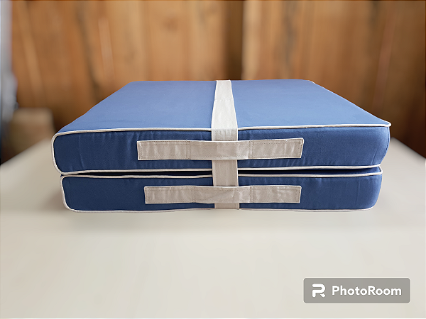 Colchão Colchonete Dobrável Nicho Cama Quarto Infantil Azul Rei do Futon
