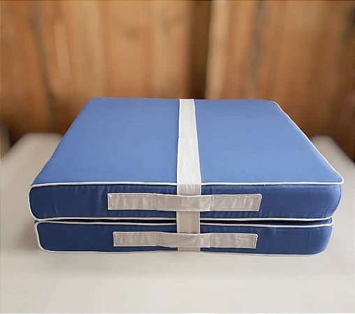 Colchonete Dobrável 1,88m x 80cm x 13cm Tecidos Sarja 0566 e 3022