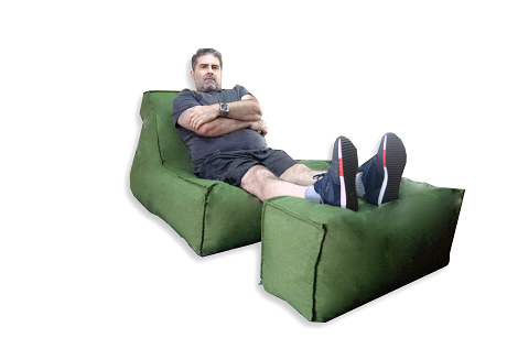 Poltrona impermeável de jardim e piscina 90x80x107cm anti uv e anti mofo bolinhas de isopor