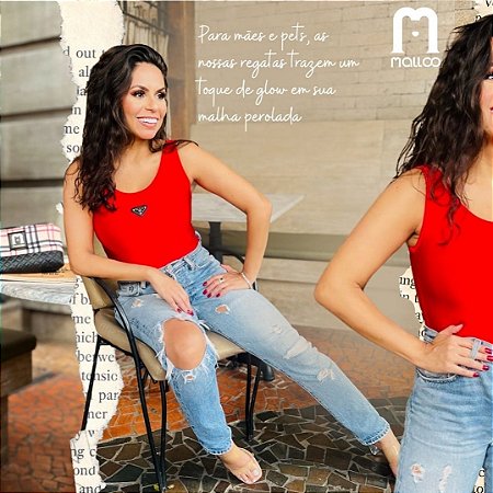 Regata Adulto - Vermelha (para kit tal mãe tal pet)