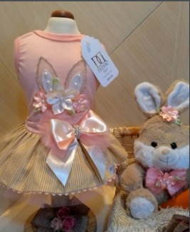 Vestido de Páscoa - Salmão