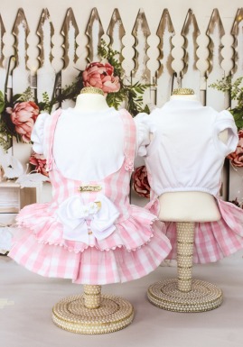 Jardineira Vichy Rosa