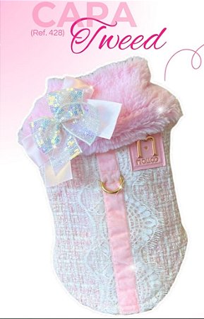 Capa Tweed - Rosa