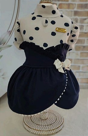 Vestido Delicate - Poa Azul