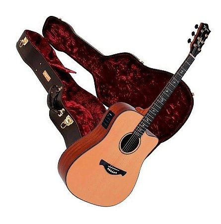 Violão Juninho Afram - Pré Fishman Ysys - c/ Case