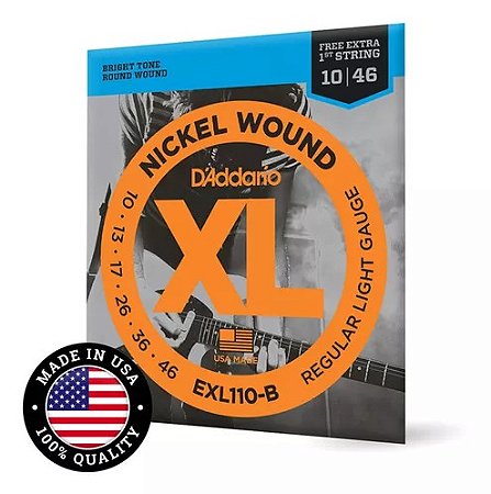 Encordoamento Daddario Guitarra Exl 09-010-11-12 Nickel Original