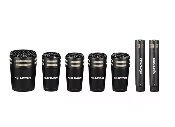 Kit De Microfones Soundvoice Para Bateria Skd 07 C/ 7 Mic