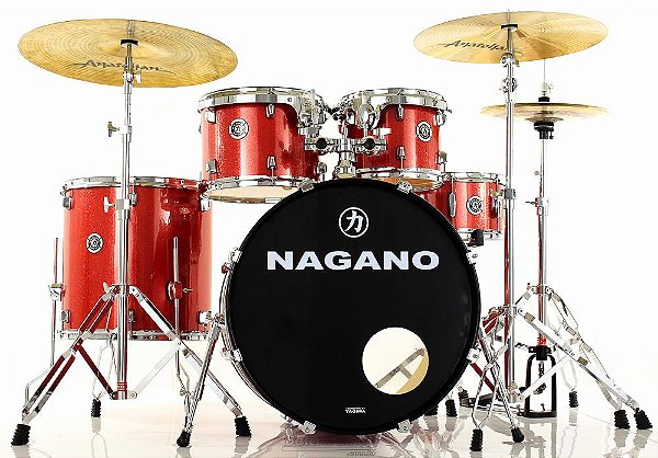 Bateria Profissional Tagima Nagano Garage Rock 22 Red Sparkle
