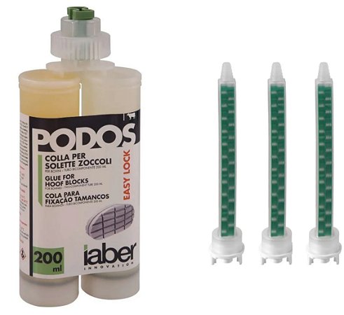 Cola Bicompontente Podos para Casco Bovino 200ml com 10 un Cânula – Encaixe Baioneta