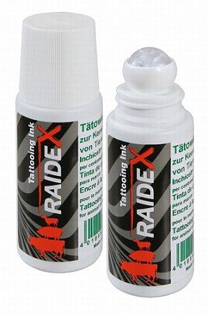 Tinta para tatuadeira cor verde roll-on 65 ml. - raidex