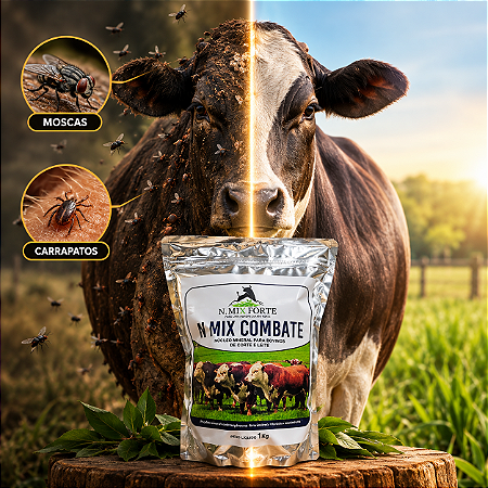 Suplemento Gado Bovino combate 01kg - tratamento e prevenção de verminoses - 2 gramas animal dia