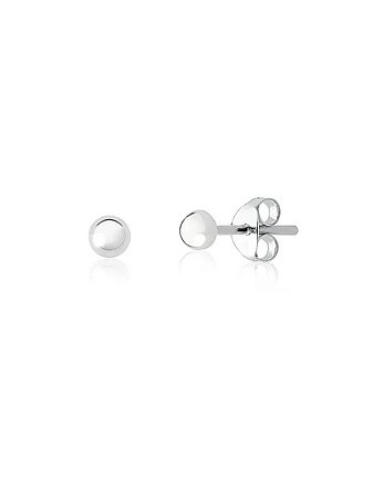 Brinco bola 4mm prata 925