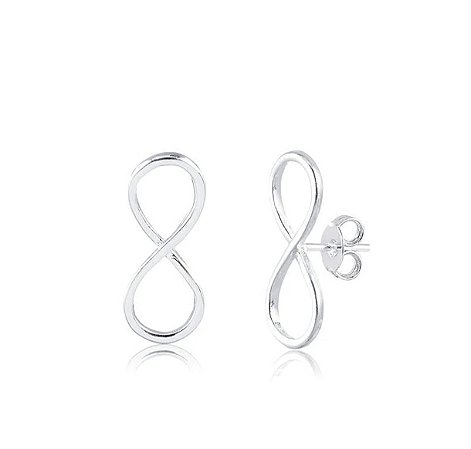 Brinco infinito prata 925