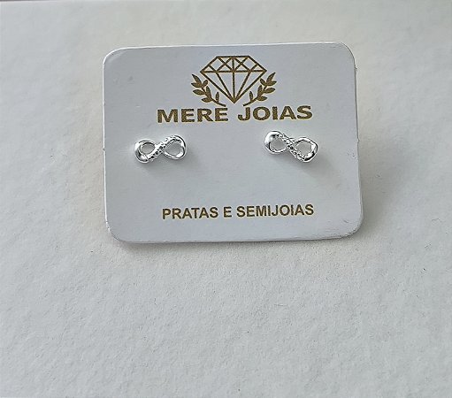 Brinco Infinito Cravejado Prata 925
