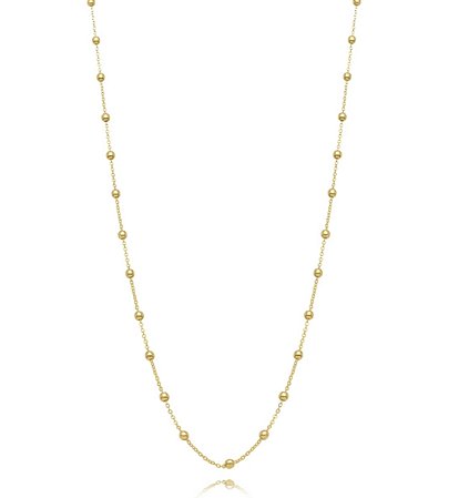 Colar Bolas Lisas Banho Ouro 18K