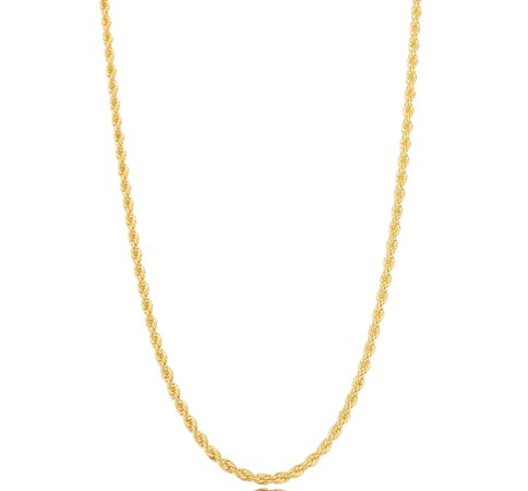 Colar Cordão Baiano Liso Banho Ouro 18K