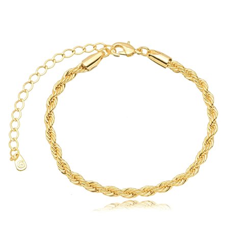 Pulseira Cordão Baiano Banho Ouro 18K