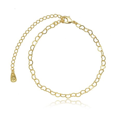 Pulseira Semijoia Corações Vazados Lisos