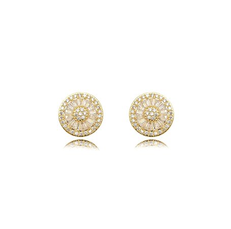 Brinco Pizza Cravejado Banho Ouro 18k