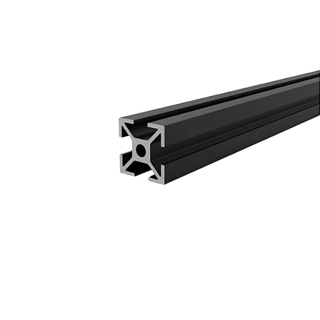 Perfil Estrutural em Alumínio 20x20 T-Slot Preto - Canal 6