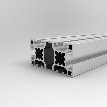 Perfil Estrutural em Alumínio 40x80 Básico T-Slot - Preto - Canal 8mm