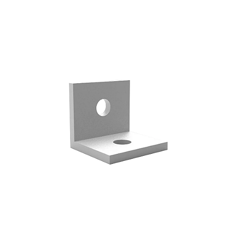 Cantoneira em Alumínio 1" x 1" x 28mm p/ Montagem Perpendicular e Fixação de Tampo p/ Perfil Base 30