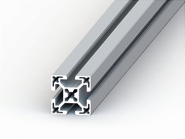 Perfil Estrutural em Alumínio 40X40 Centro M8 - Canal T-Slot 8