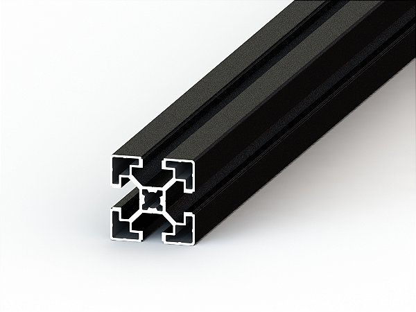 Perfil Estrutural em Alumínio 45x45 Parafuso Preto - Canal Sextavado M10