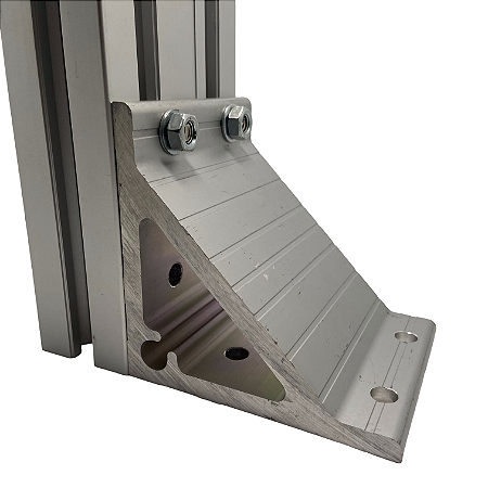 KIT CANTONEIRAS 90° M8  (4 FUROS) BASE 45x90