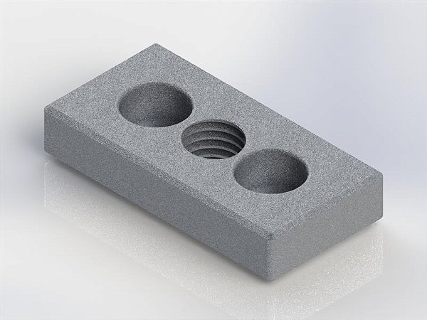 PLACA ROSCADA EM ALUMINIO INJETADO M14 - 30X60