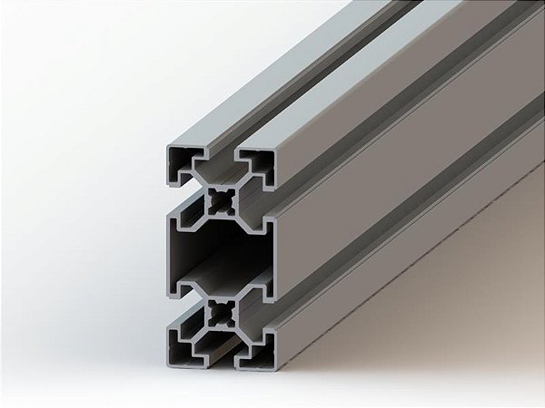 Perfil Estrutural em Alumínio 45x90 Parafuso Canal Sextavado M8 - Forseti