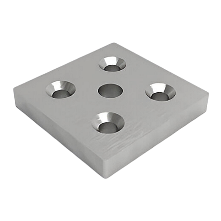 Placa para Fixação de Pé Nivelador ou Rodízio - 80x80