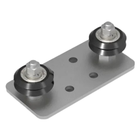 Guia Ajustável com Roldanas Para Perfil 20x40 V-Slot - 2 apoios