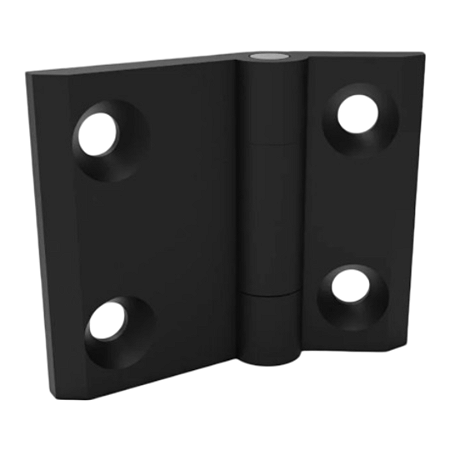 Dobradiça em Zamak 50x63mm - 40mm entre Centro