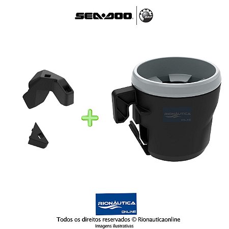 Kit Suporte Direito do Porta Copo Sistema LinQ Sea Doo Jet Ski GTX RXT-X RXT WAKE PRO Fish PRO 295100935+295100949